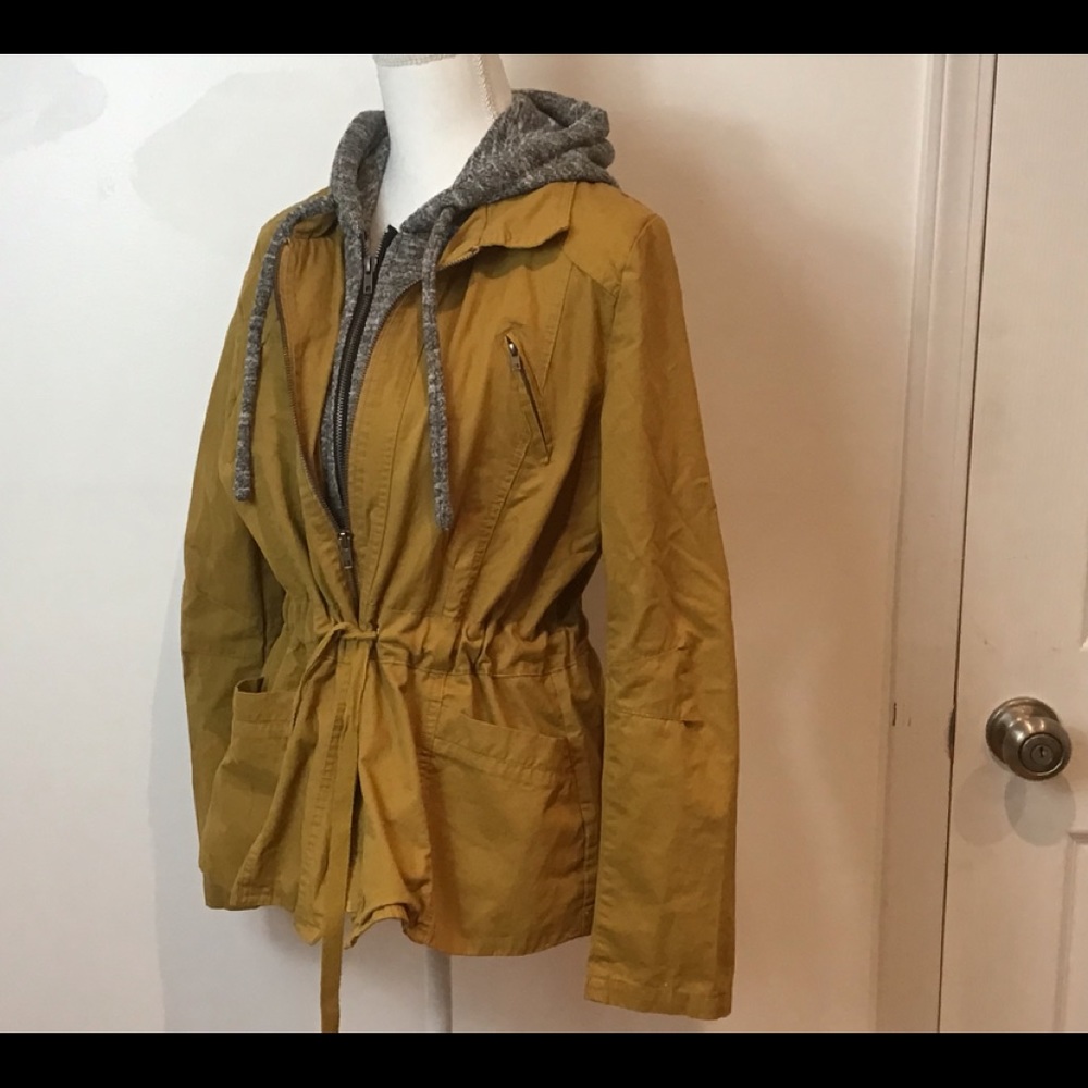 2SABLE MILITARY ANORAK MUSTARD HOODIE JACKET LG - Picture 8 of 15
